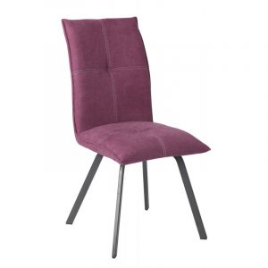 Chaises fuschia structure metal deperlant