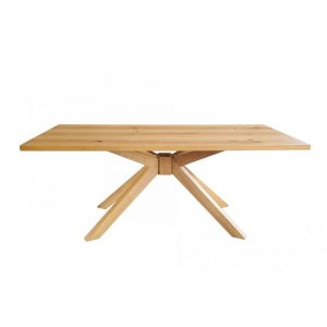 table avec plateau et pieds en bois massif