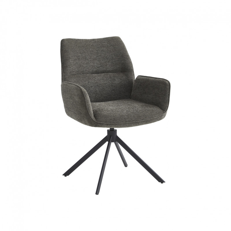 chaise grise pivotante