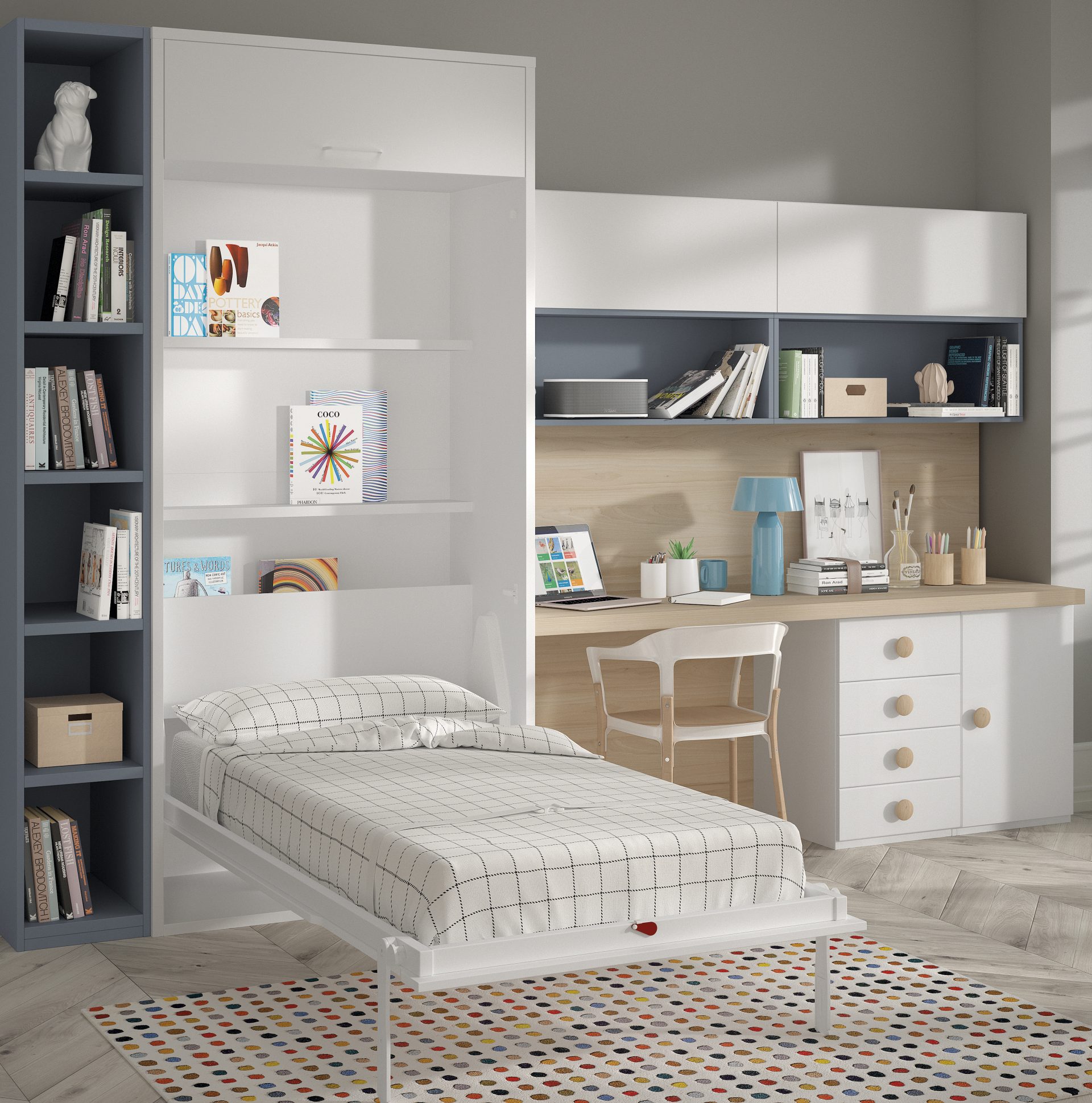 bureau lit escamotable dans armoire