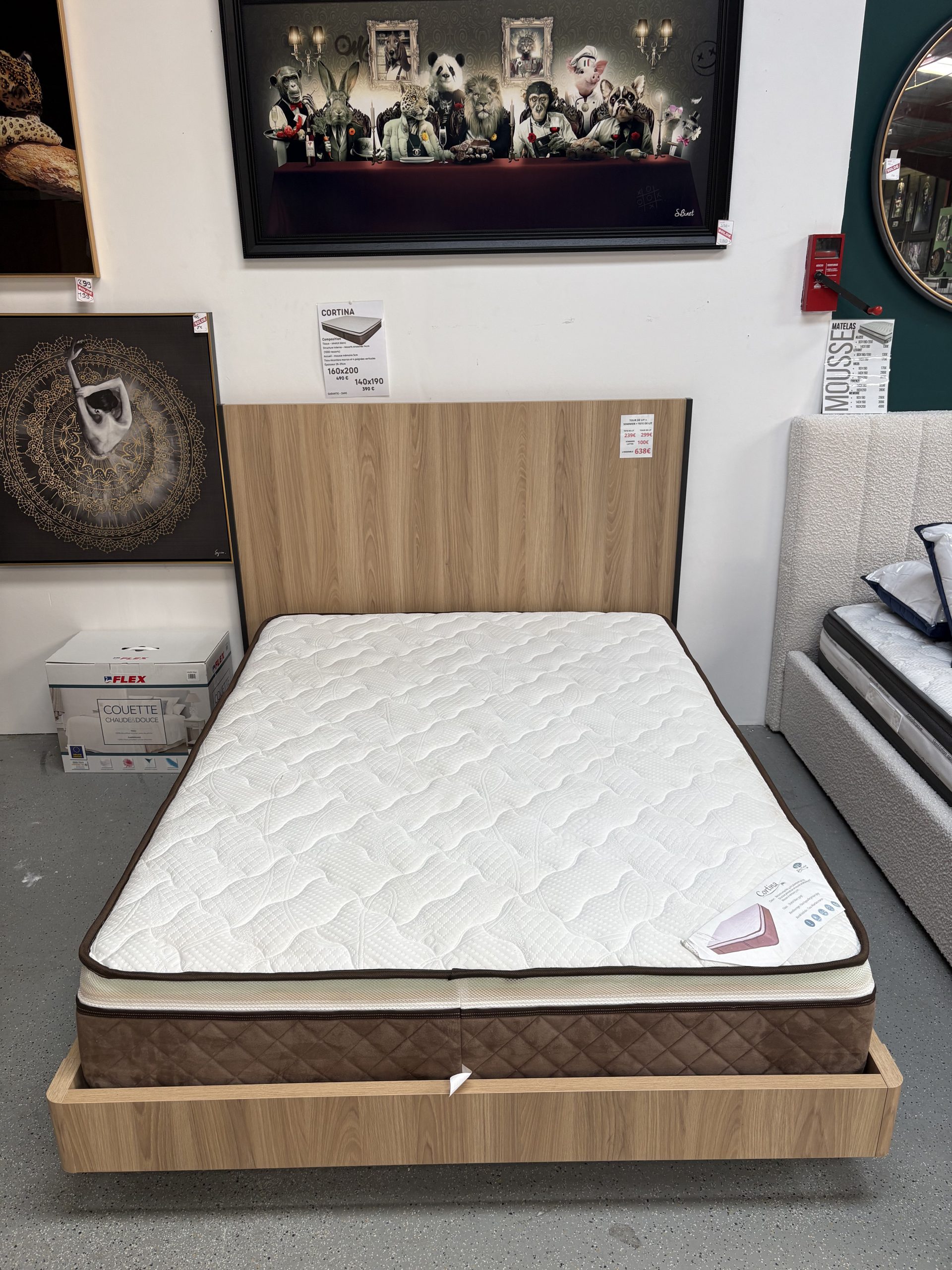 ensemble avec matelas cortina ressort
