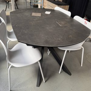 table ceramique pivotante pieds metal